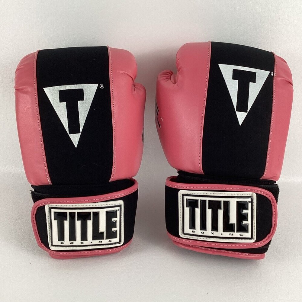 Title Boxing Gel Enforced Lining Gloves Sz Medium Athletic Sports Equipment Pink